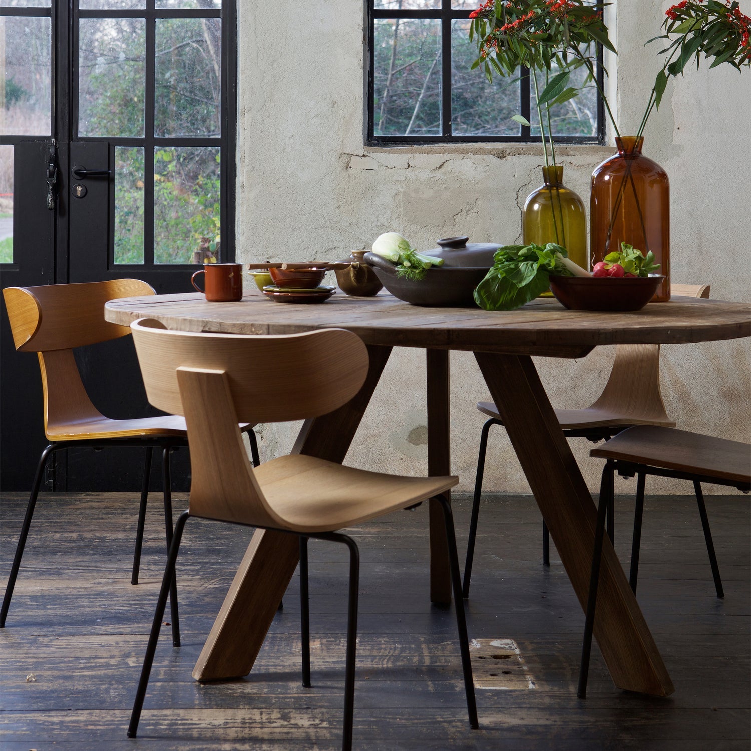 Set di 2 sedie da pranzo Aya 77x50 cm