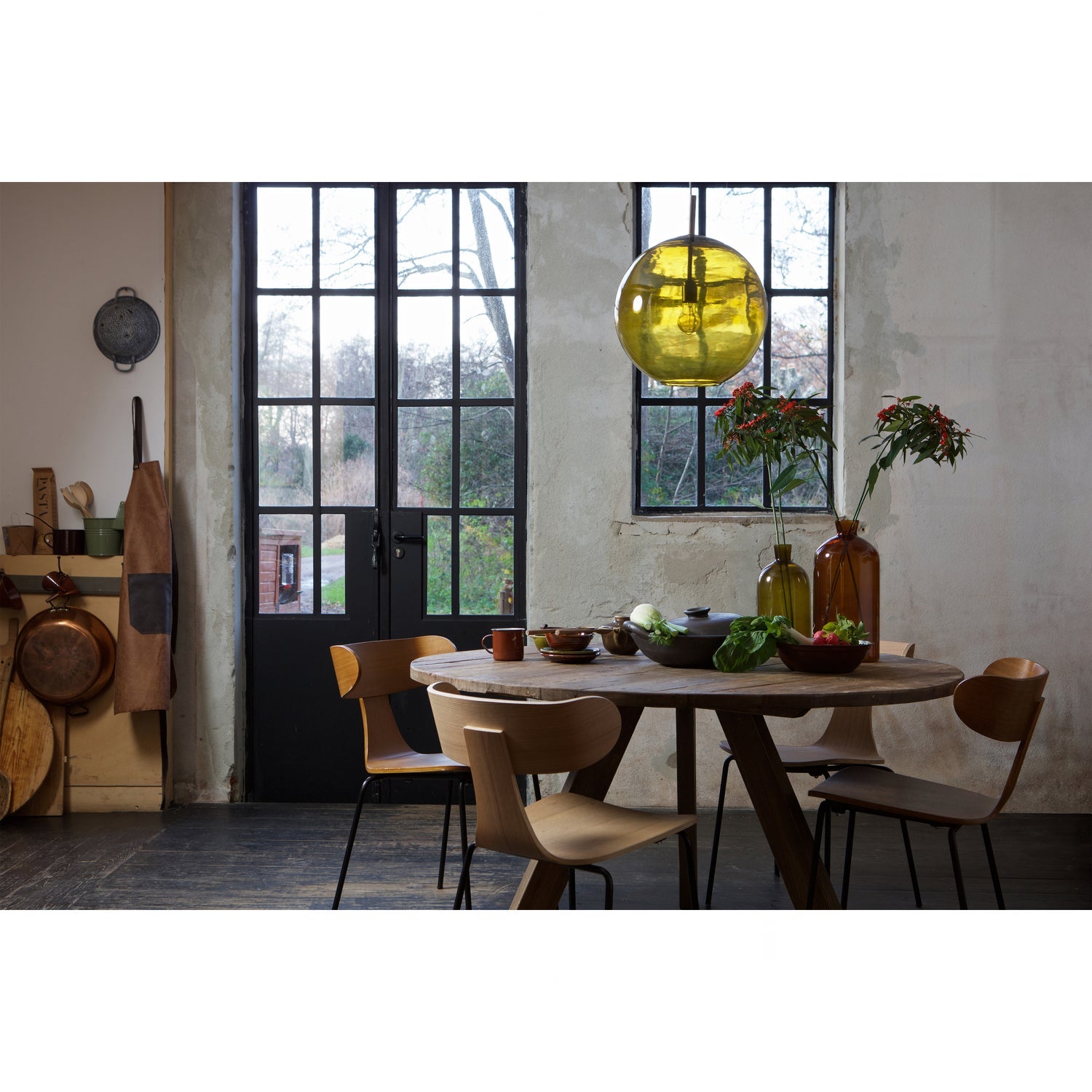 Set di 2 sedie da pranzo Aya 77x50 cm