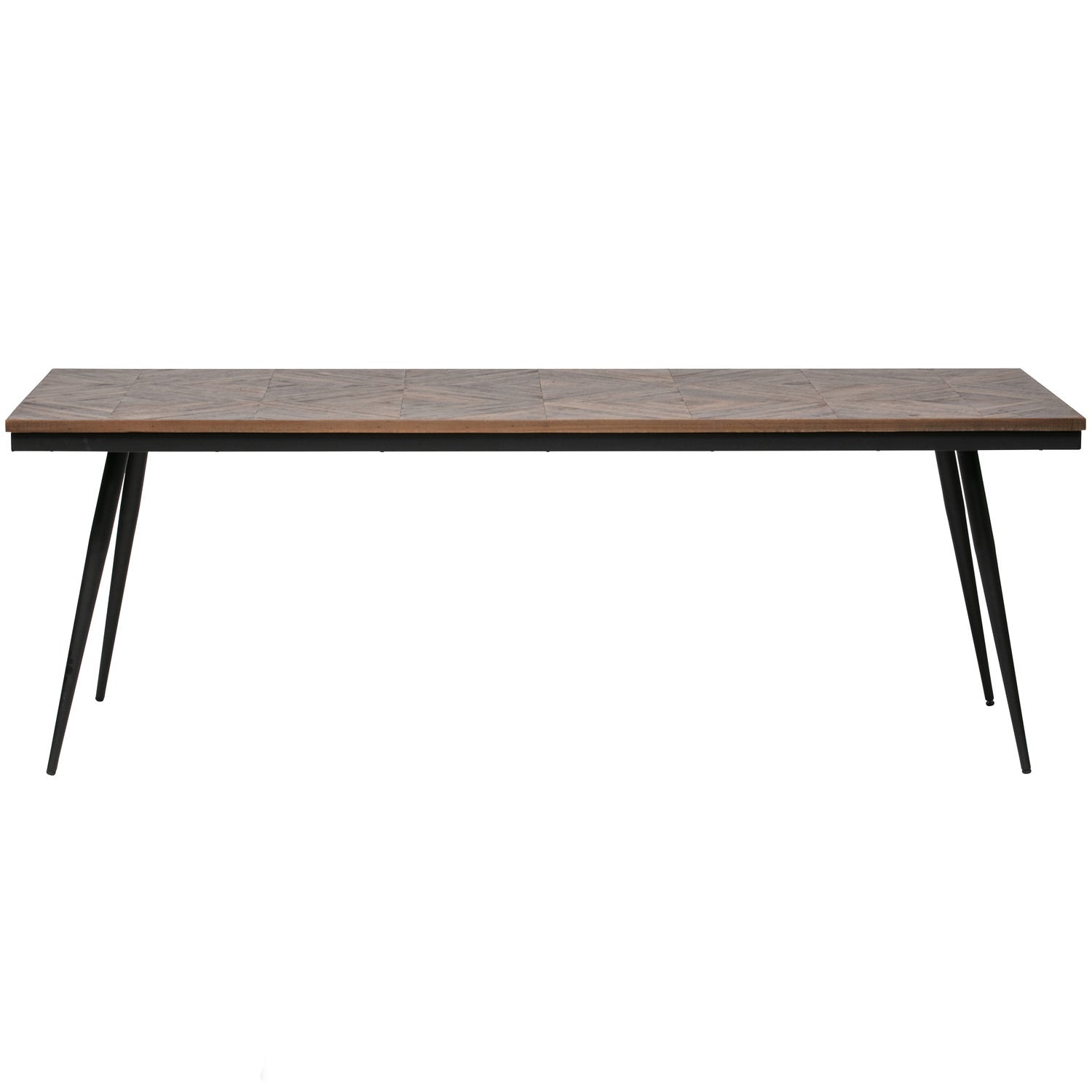 Tavolo da pranzo in metallo nero Rhombic 76x220 cm