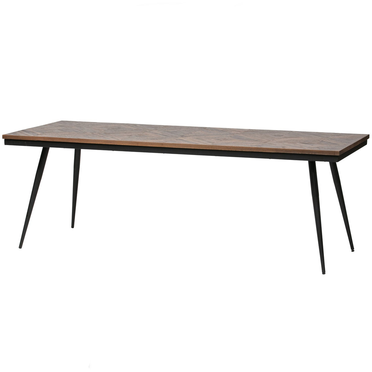 Tavolo da pranzo in metallo nero Rhombic 76x220 cm