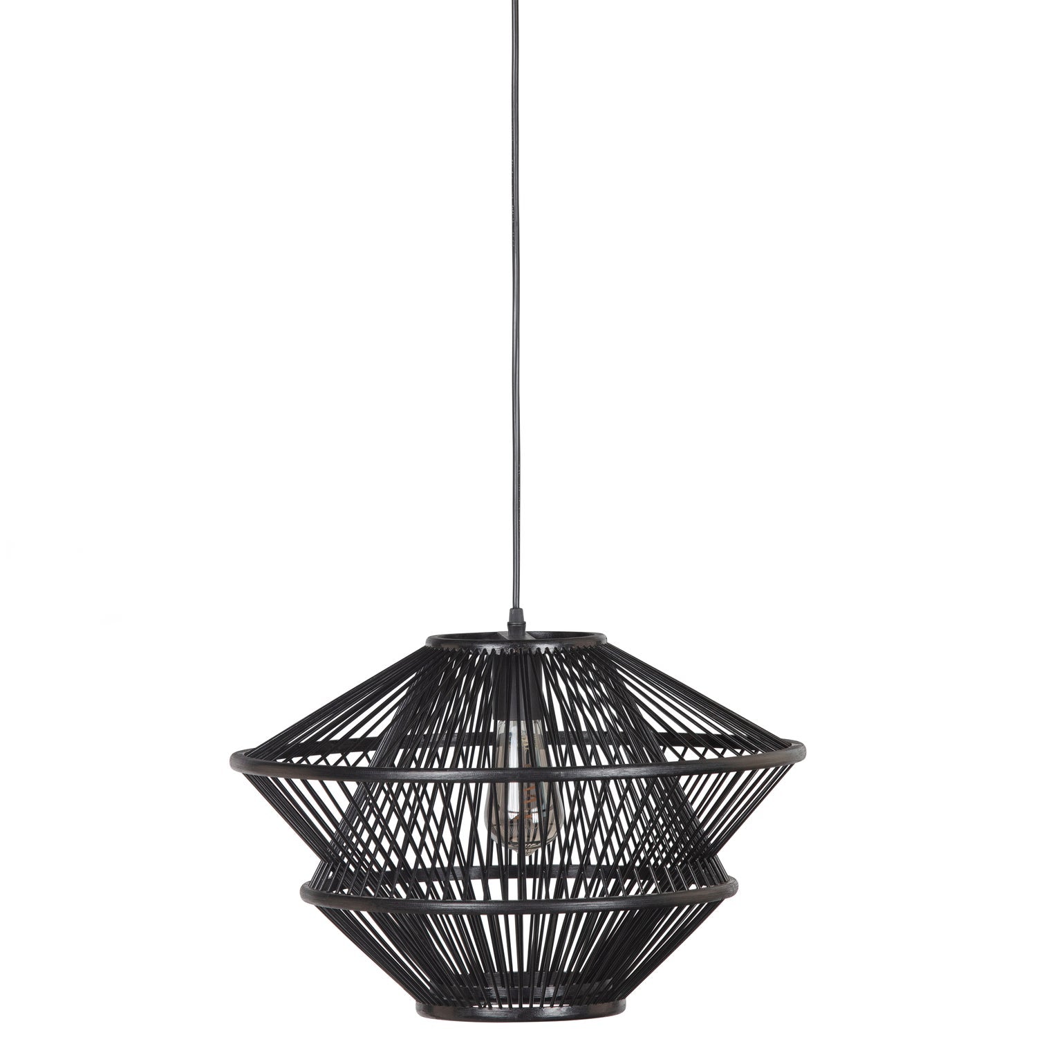 Lampada a sospensione in bambù Bamboo 31x46 cm