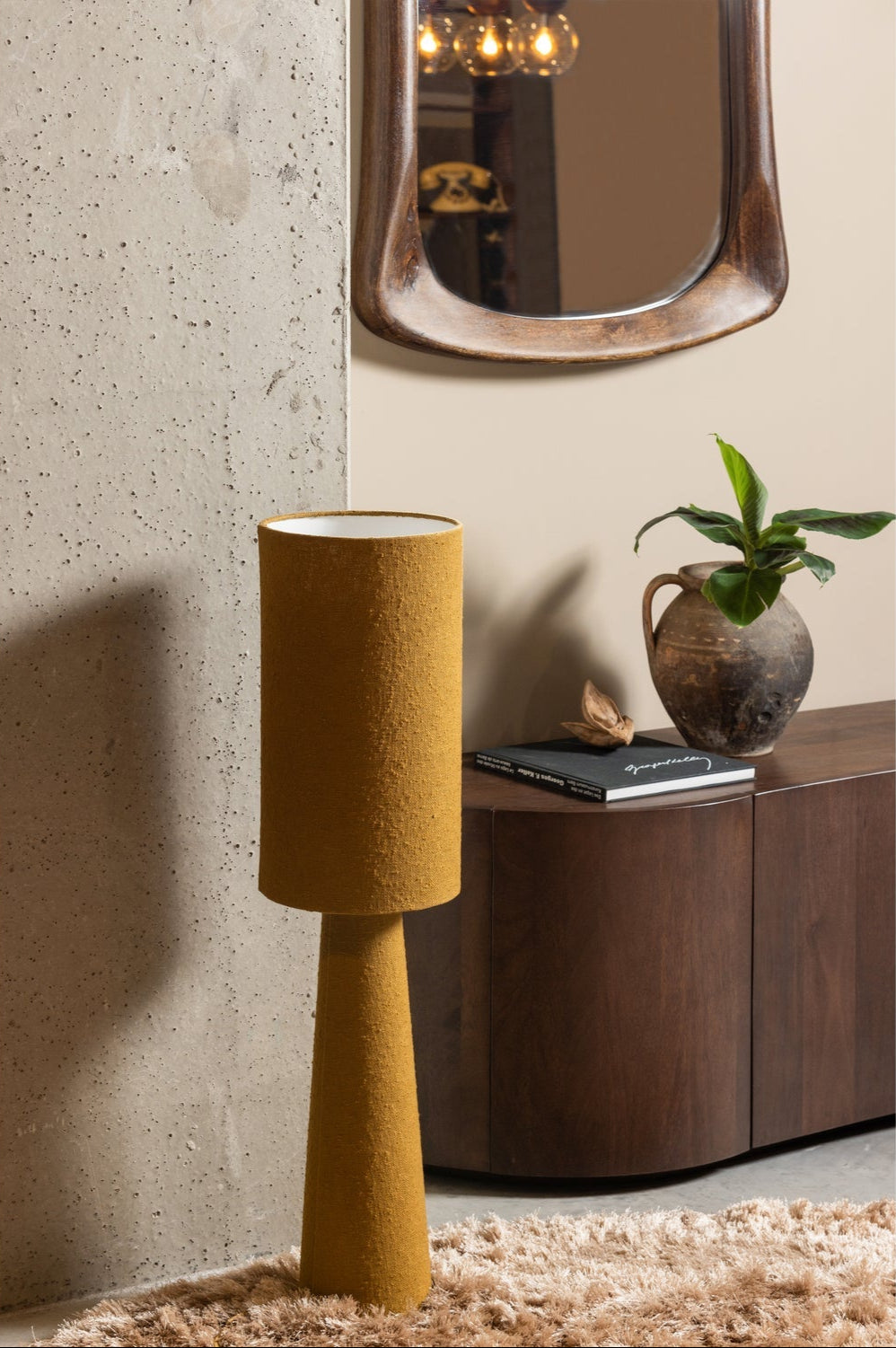 Set di 2 lampade da tavolo in tessuto bouclé Loft 90x22 cm