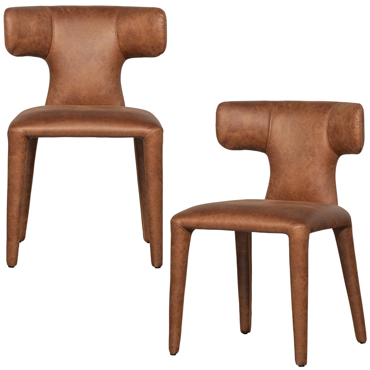 Set di 2 sedie da pranzo in similpelle Permit 52x78 cm