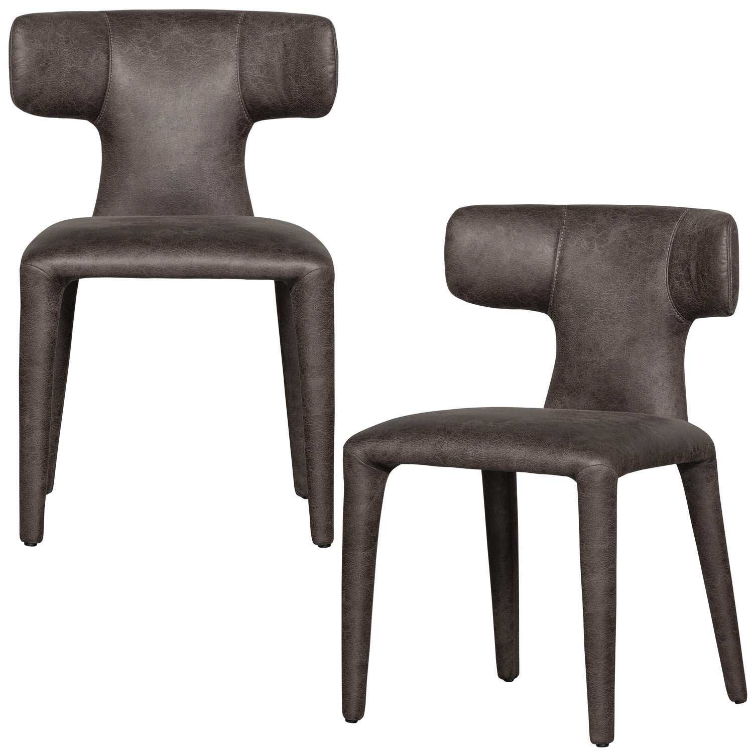 Set di 2 sedie da pranzo in similpelle Permit 52x78 cm