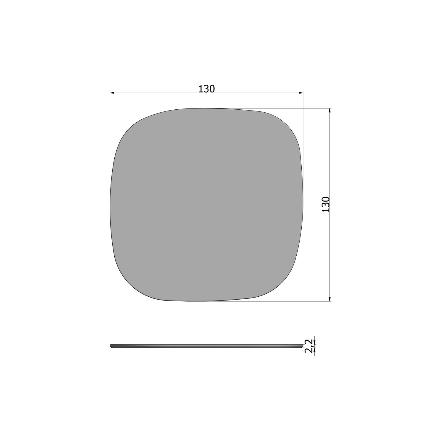 Tavolo da pranzo in rovere Tablo 75x130 cm