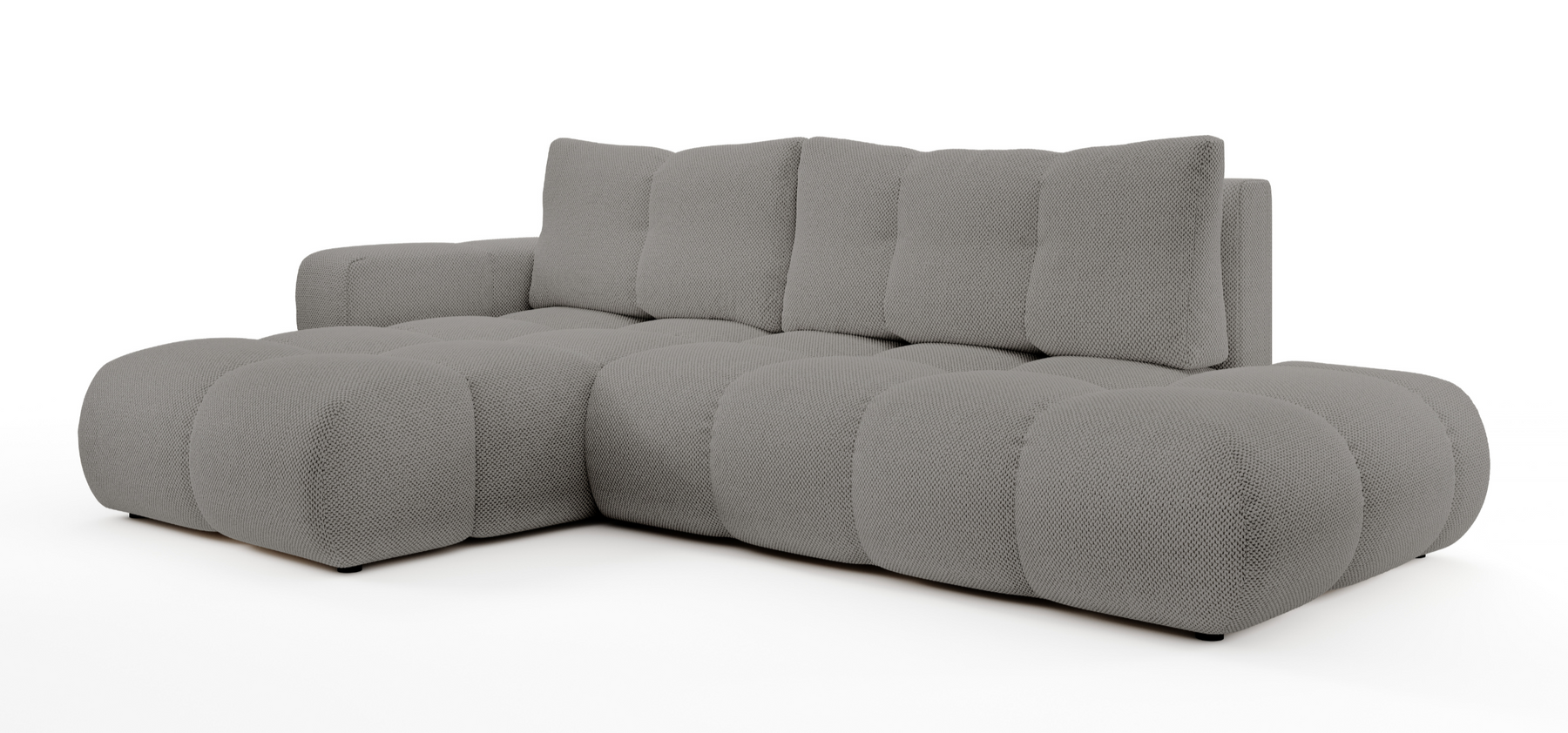 Divano letto angolare in tessuto cinigliato Vienna 286x177 cm