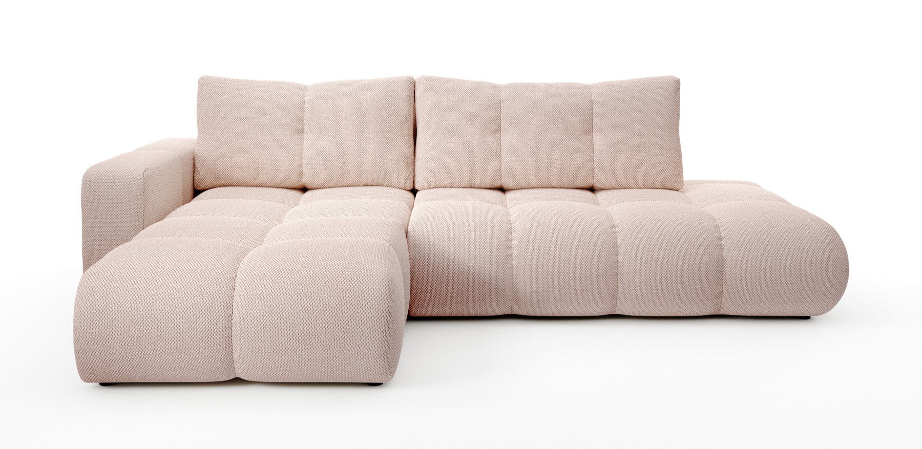 Divano letto angolare in tessuto cinigliato Vienna 286x177 cm