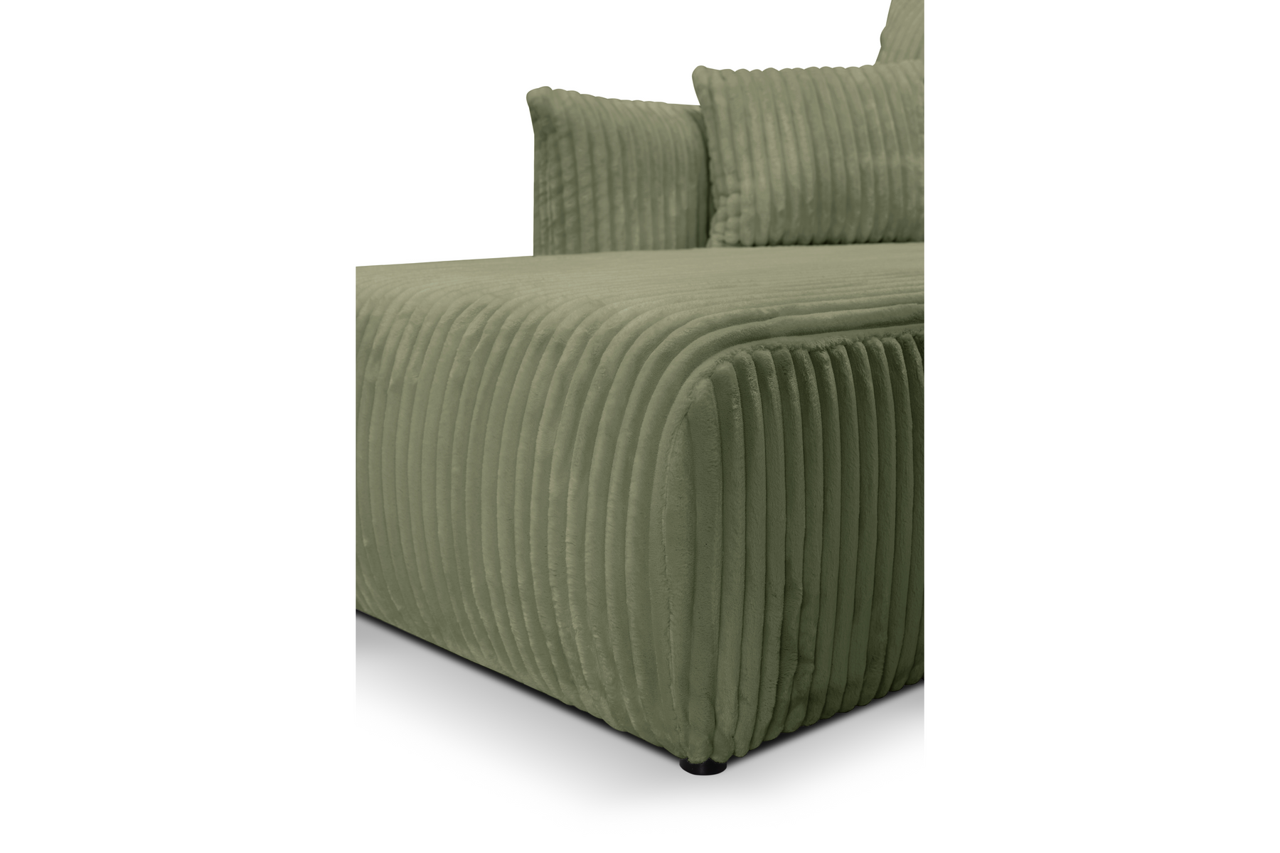 Divano letto angolare in tessuto cannettato Parigi 257x111/177 cm
