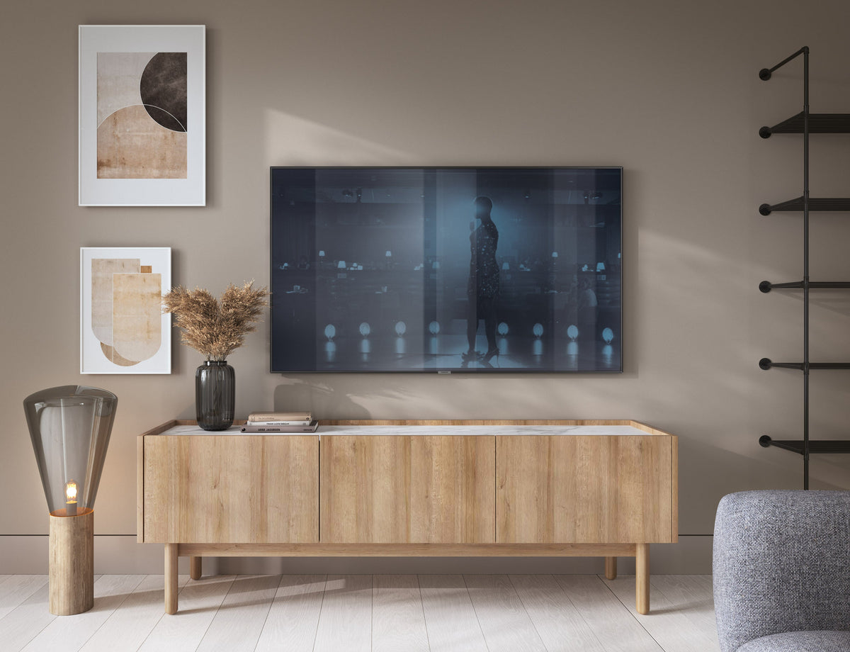 Mobile TV 3 ante in legno laminato Arnesia 144x48 cm