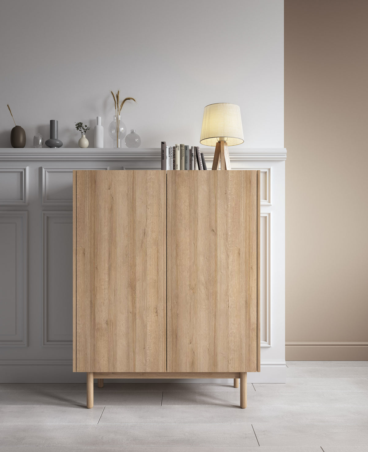 Credenza 2 ante in legno laminato Arnesia 97x122 cm