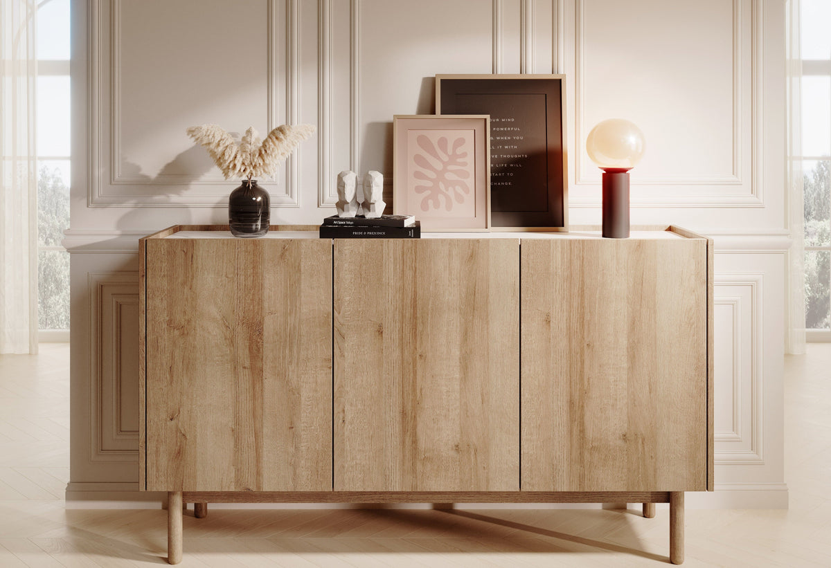Madia 3 ante in legno laminato Arnesia 144x83 cm