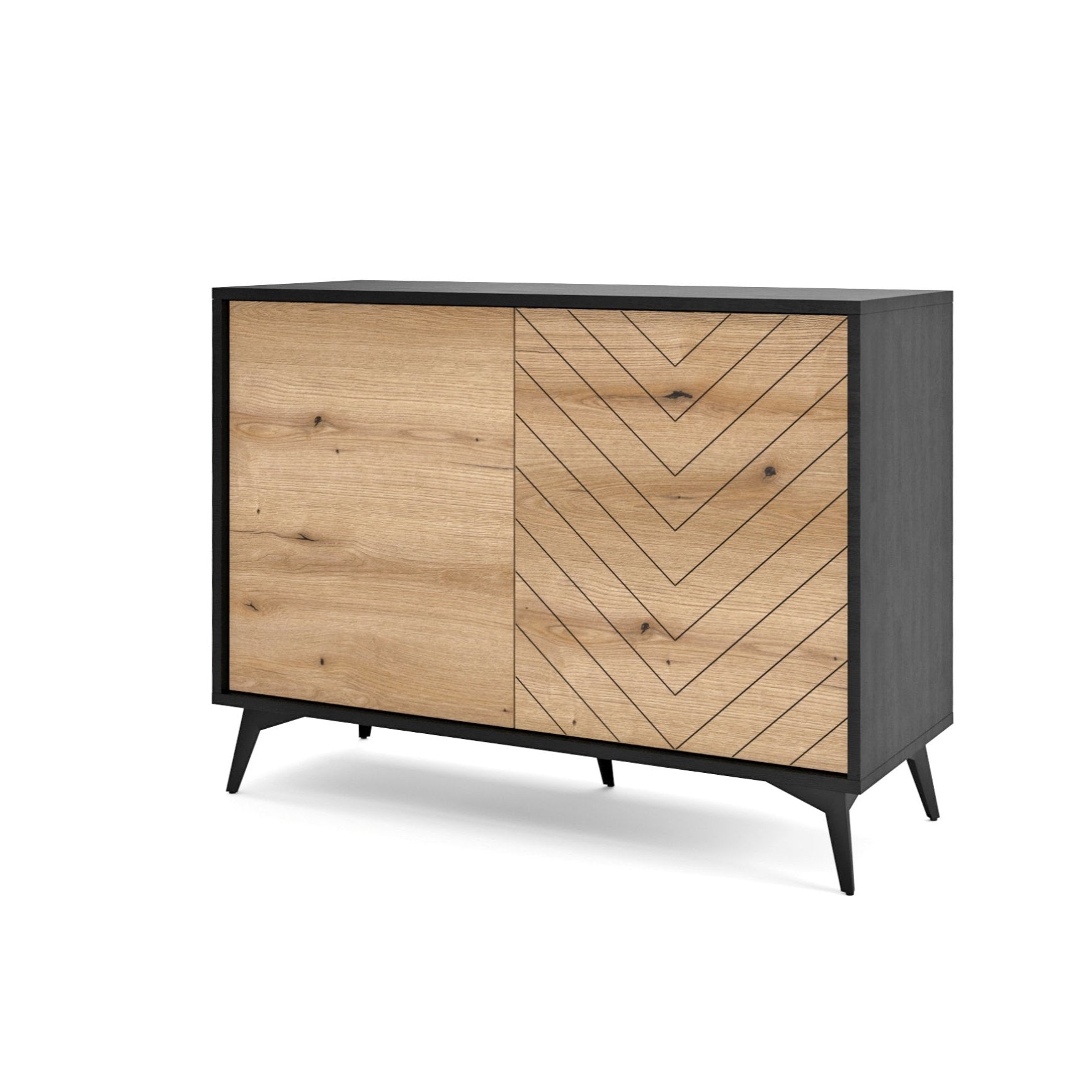 Vladon Madia Houston, Credenza A 2 Ante E 3 Cassetti, Mobile Bianco Opaco Frontali Bianco Opaco 178 X 57 5 X 38 5 Cm