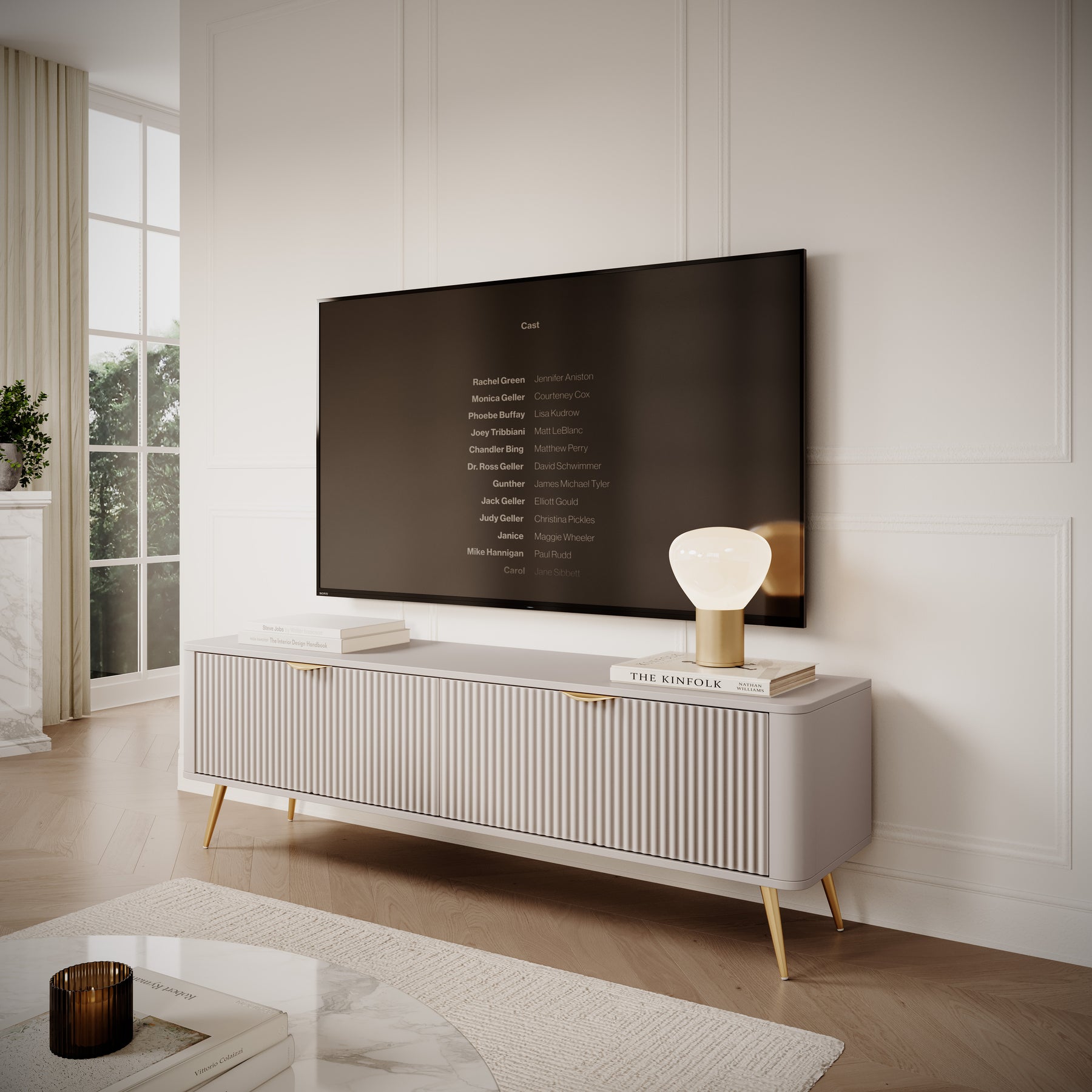 Mobile TV con 2 ante Essenza 163x51 cm