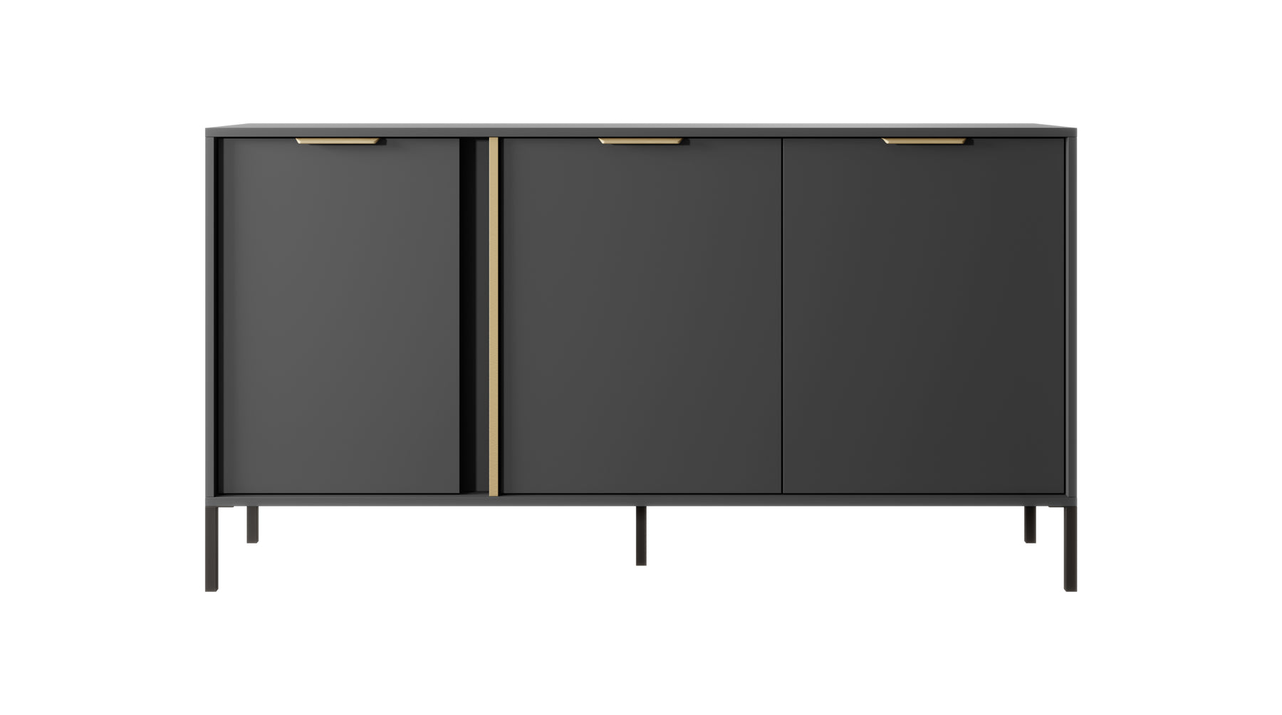Madia con 3 ante antracite Venere 153x81 cm