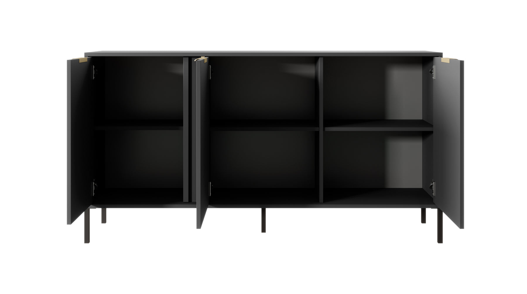 Madia con 3 ante antracite Venere 153x81 cm