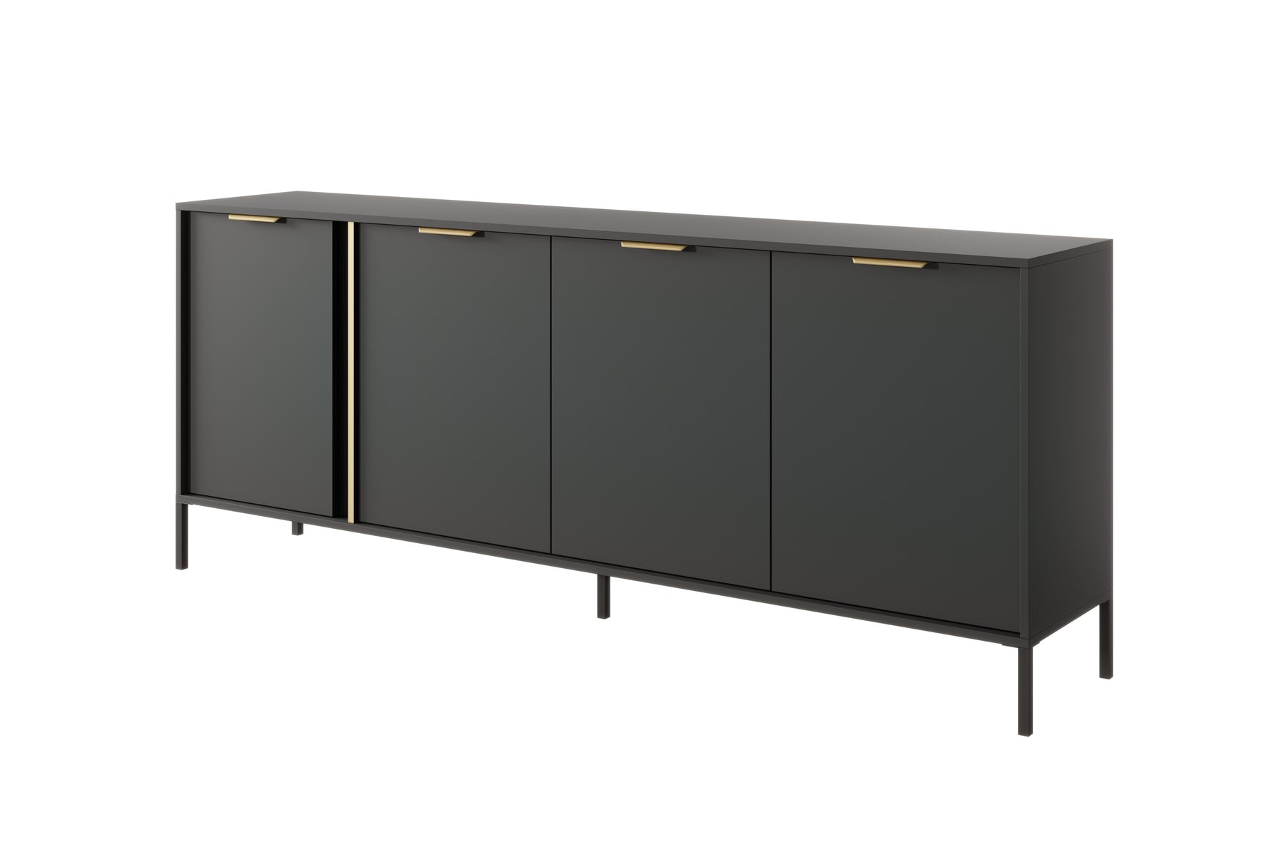 Madia con 4 ante antracite Venere 203x81 cm