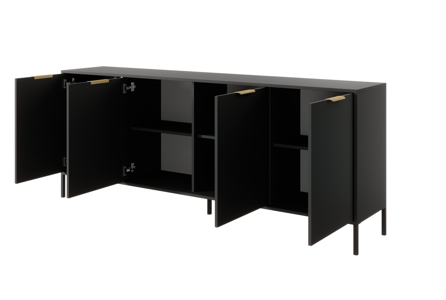 Madia con 4 ante antracite Venere 203x81 cm