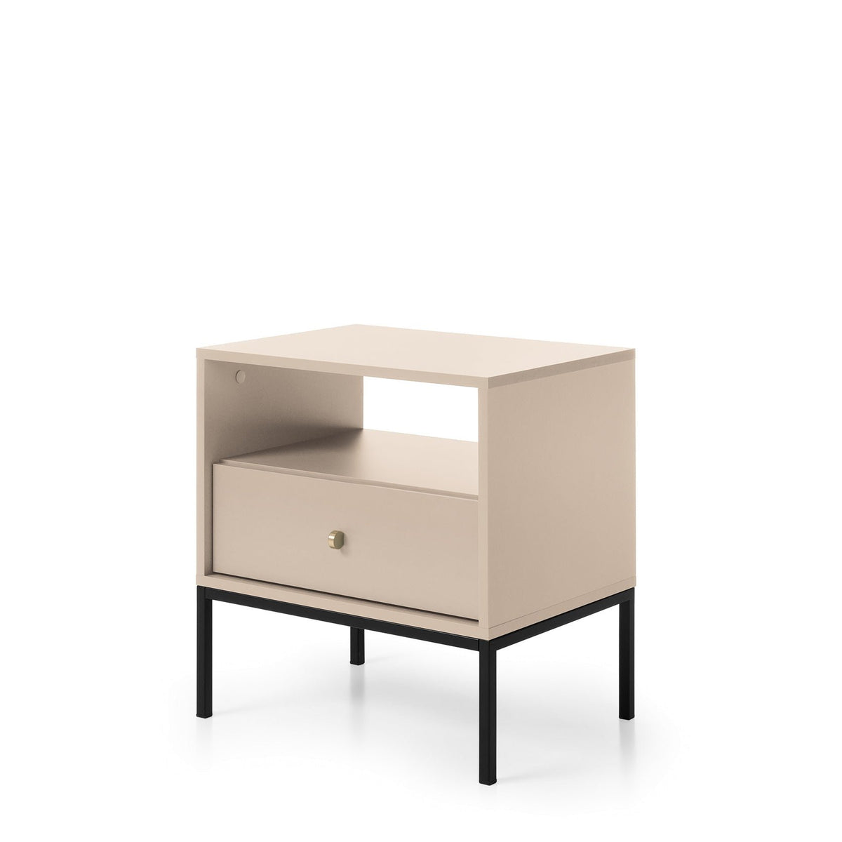 Comodino 1 cassetto in legno laminato - Canterno 54x56 cm