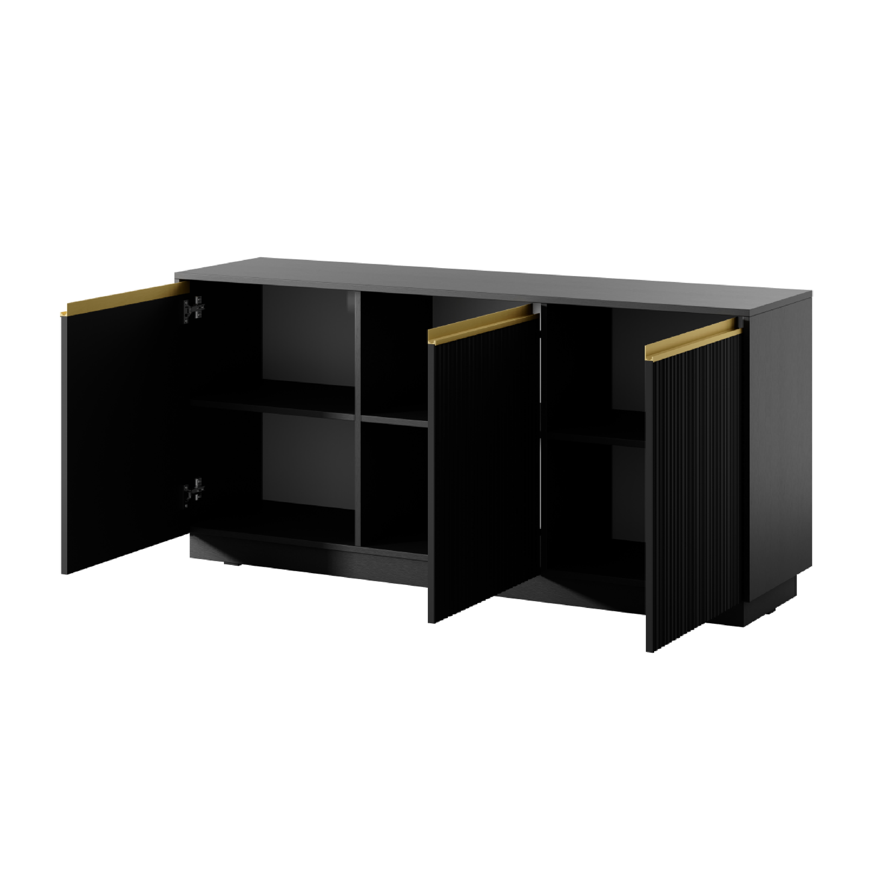 Madia 3 ante in legno laminato Gold 154x72 cm