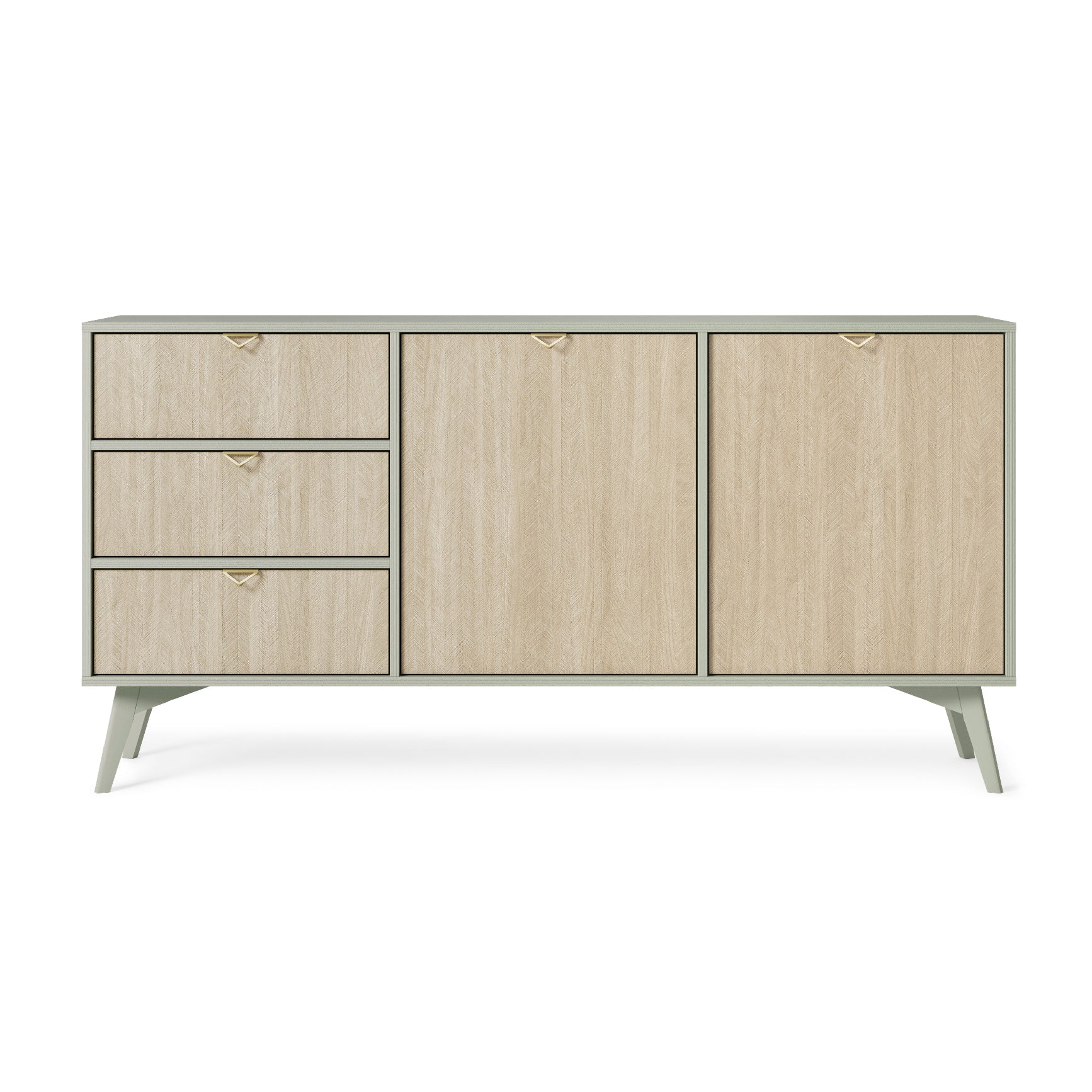 Madia 2 ante e 3 cassetti in legno laminato Vanity 158x80 cm