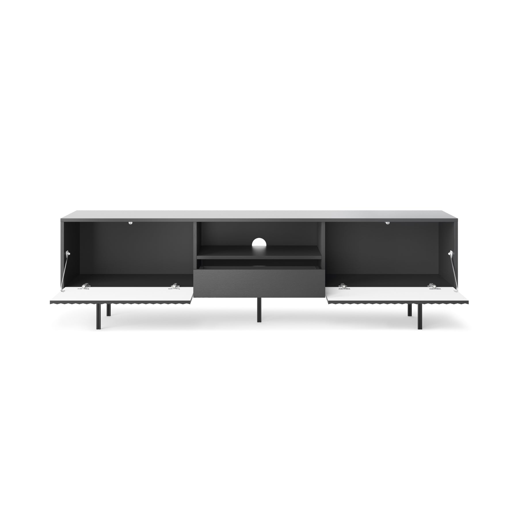 Mobile TV 2 Ante 1 cassetto in legno laminato Nerea 180x51 cm