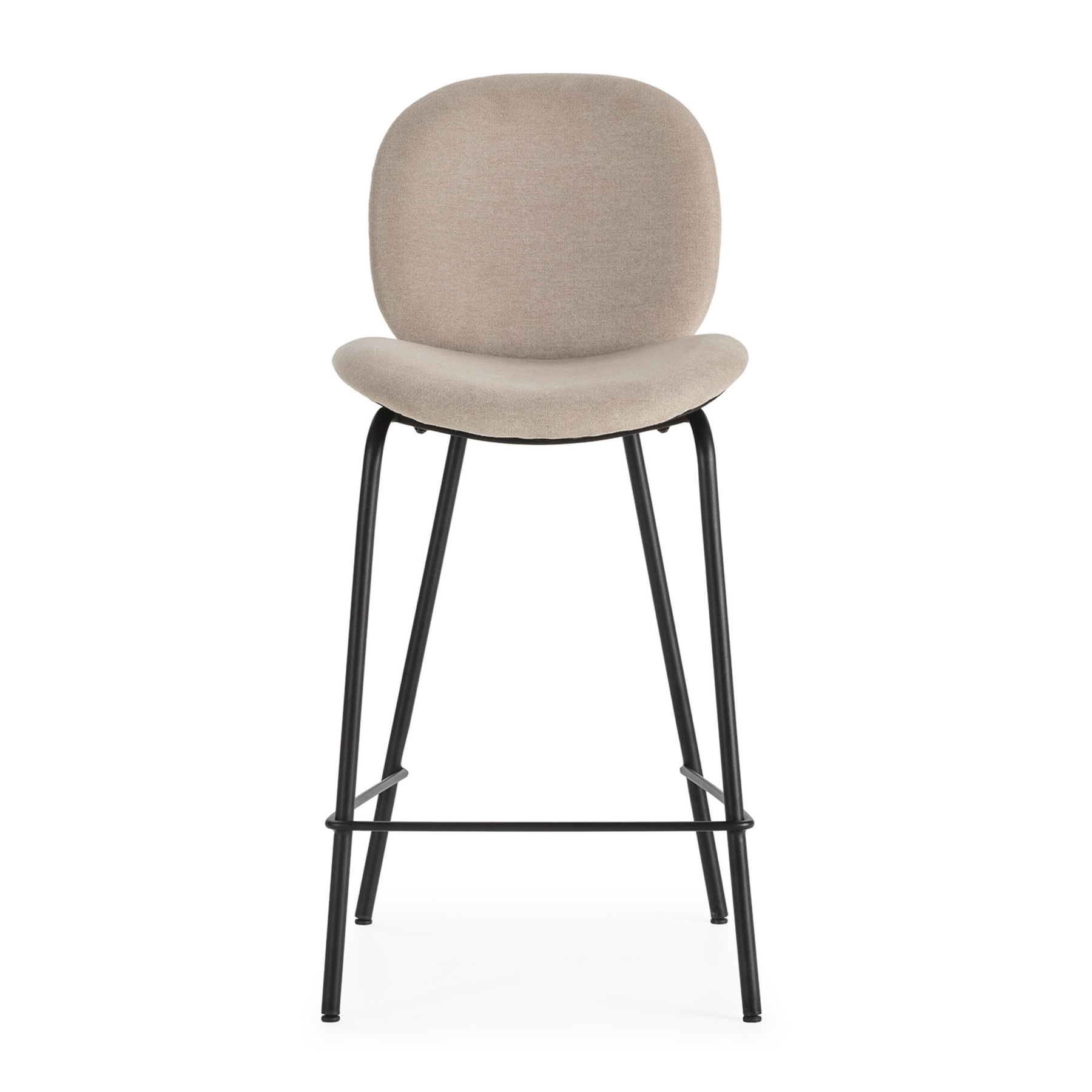 Set di 2 sgabelli in tessuto e struttura in metallo Corinna 46x48 h93 cm