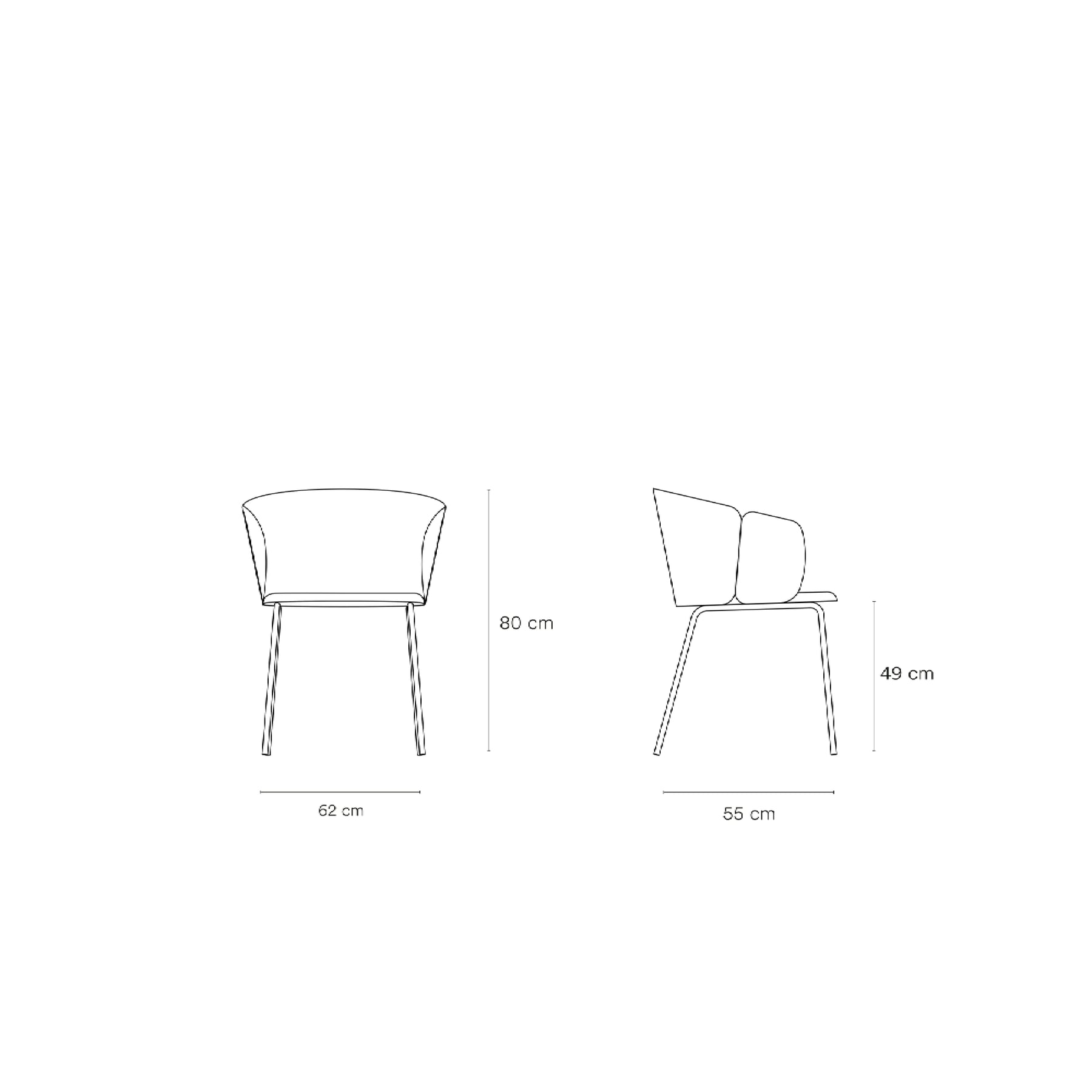 Poltrona in tessuto Add di Fabric Micas 62x55 h49 cm