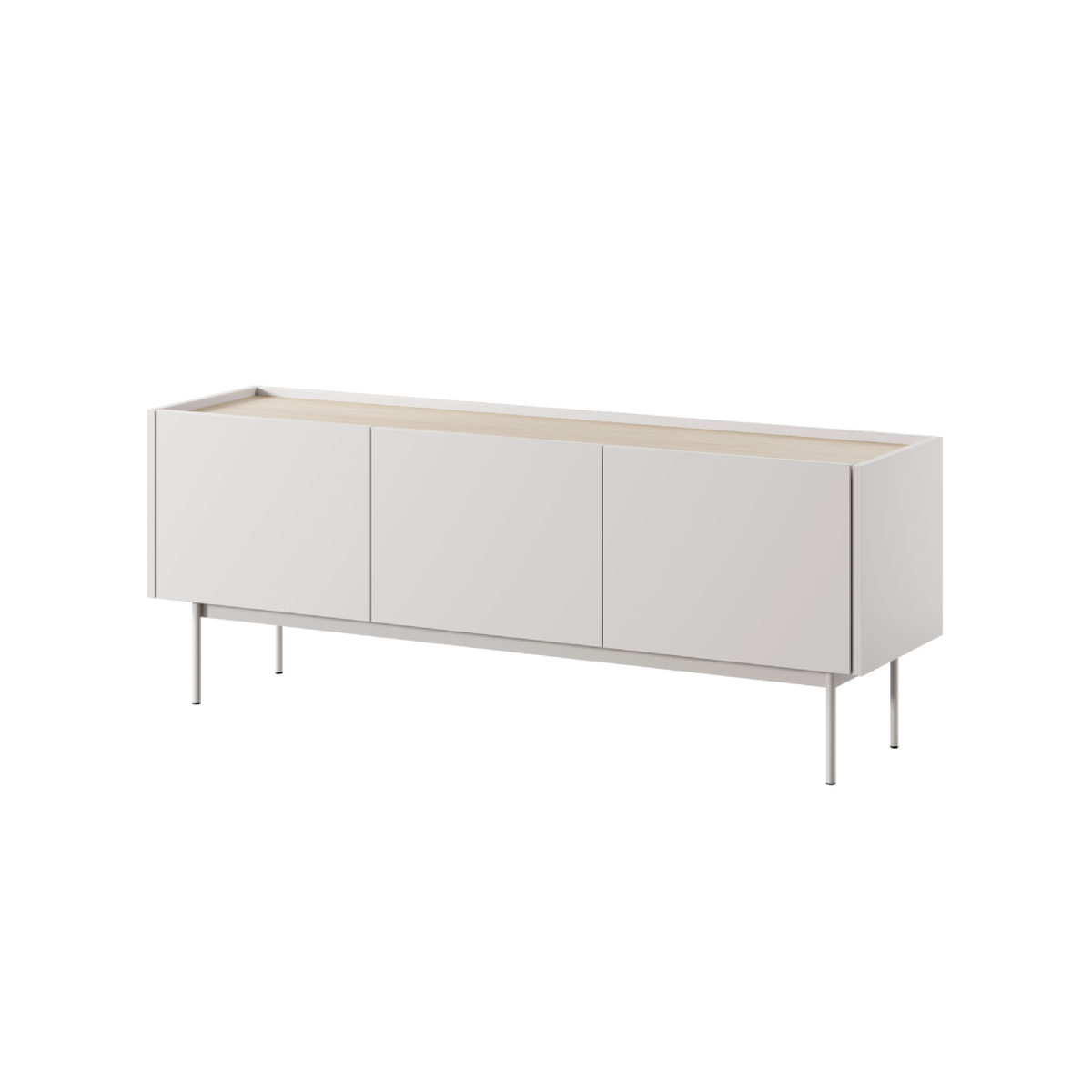 Mobile porta TV 3 ante in legno laminato Lago 144x55 cm