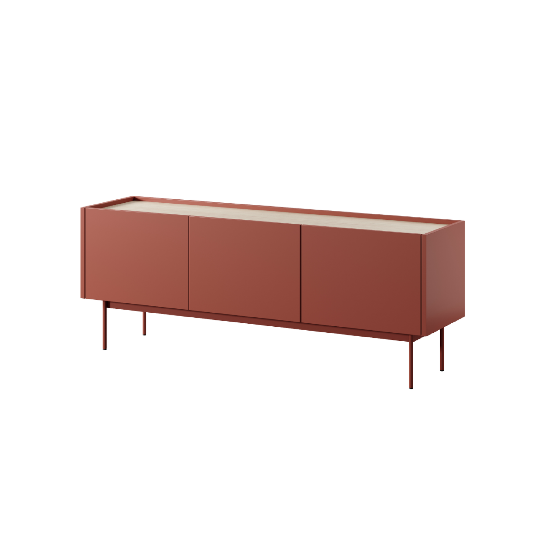 Mobile porta TV 3 ante in legno laminato Lago 144x55 cm