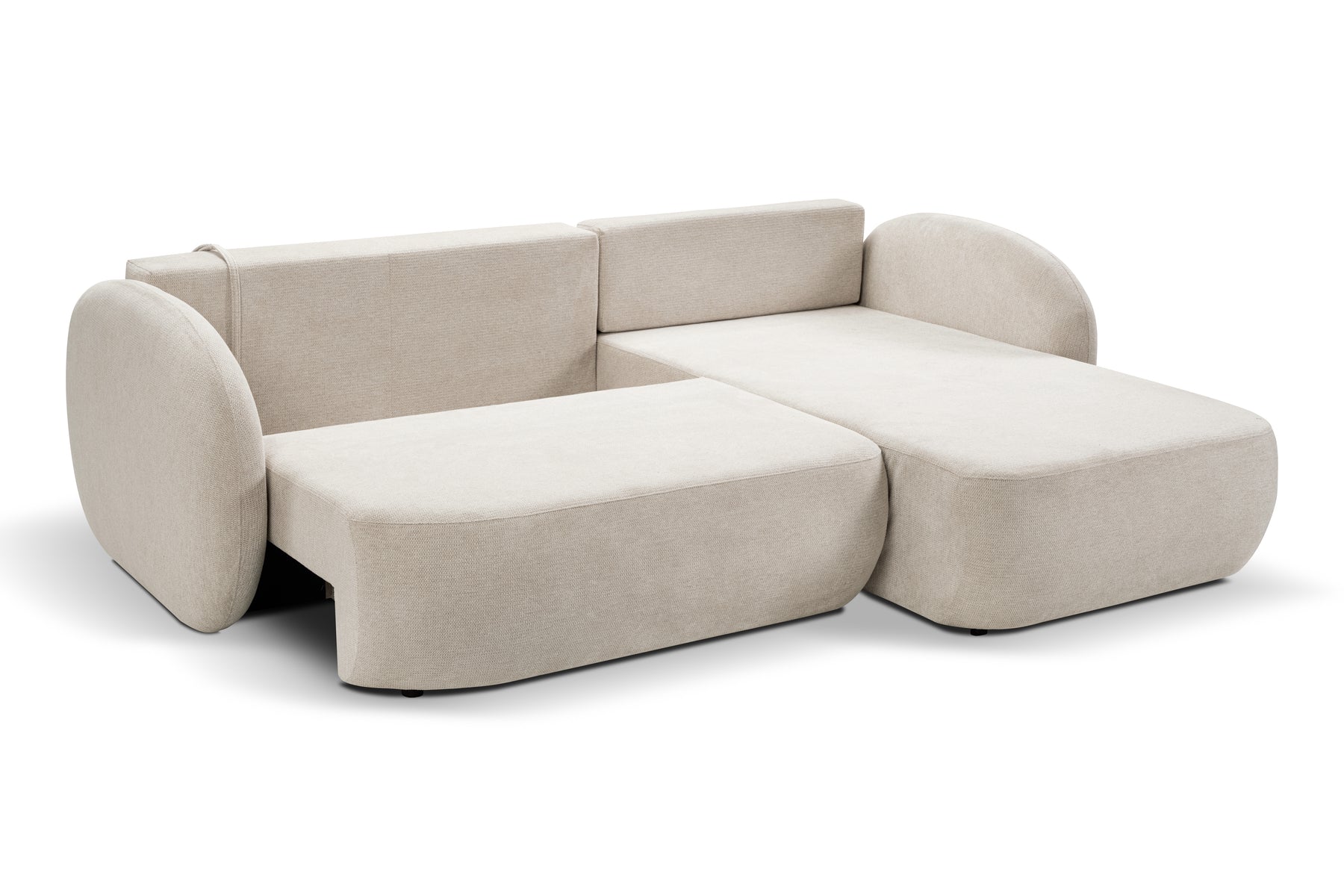 Divano letto angolare in tessuto cinigliato Madrid 248x174 cm