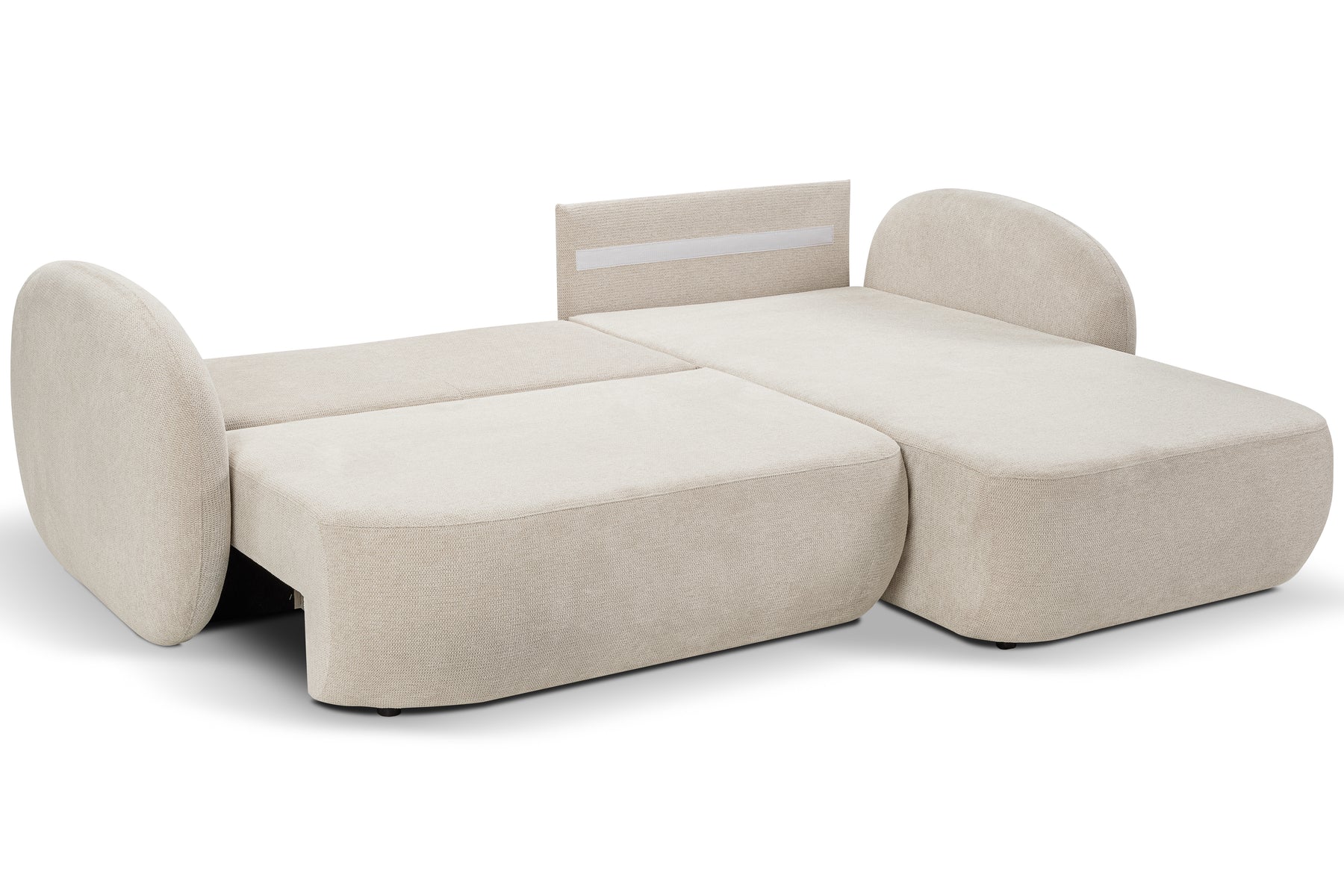 Divano letto angolare in tessuto cinigliato Madrid 248x174 cm