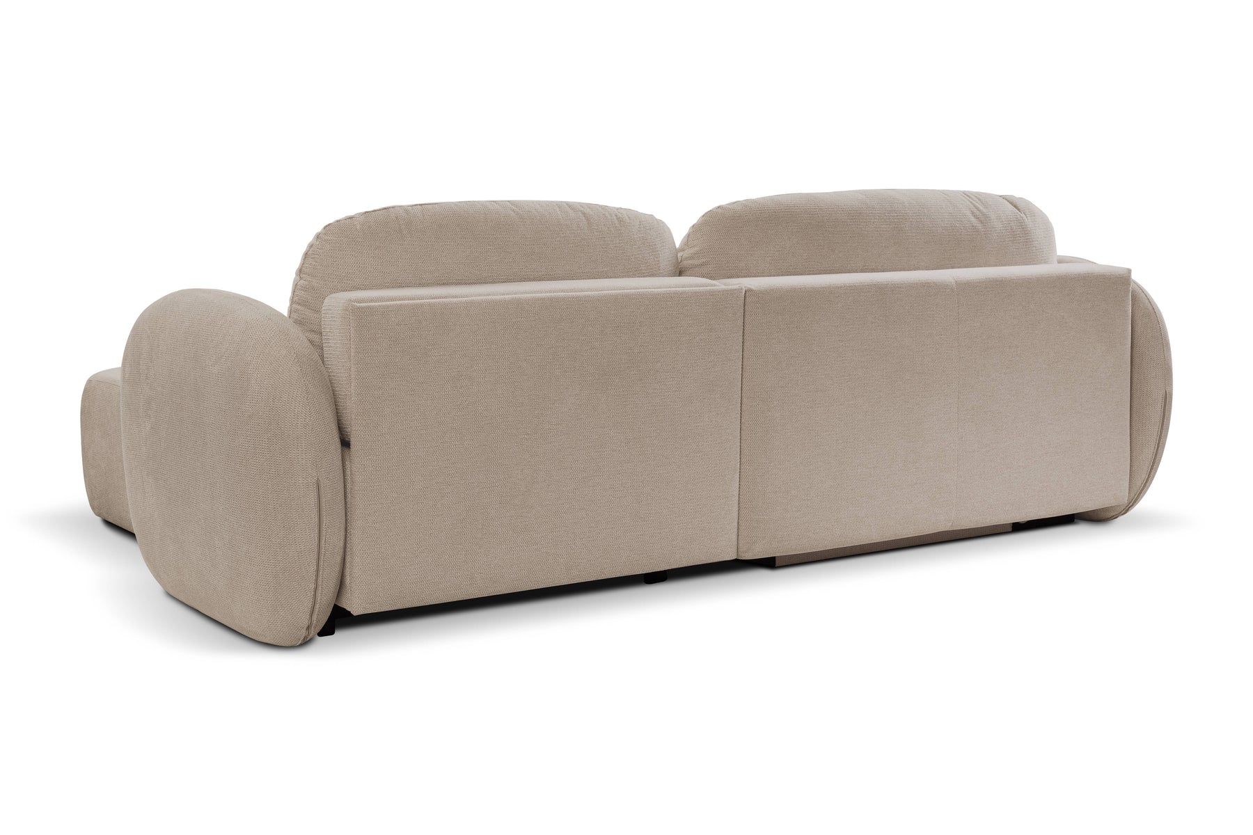 Divano letto angolare in tessuto bouclè Madrid 248x174 cm