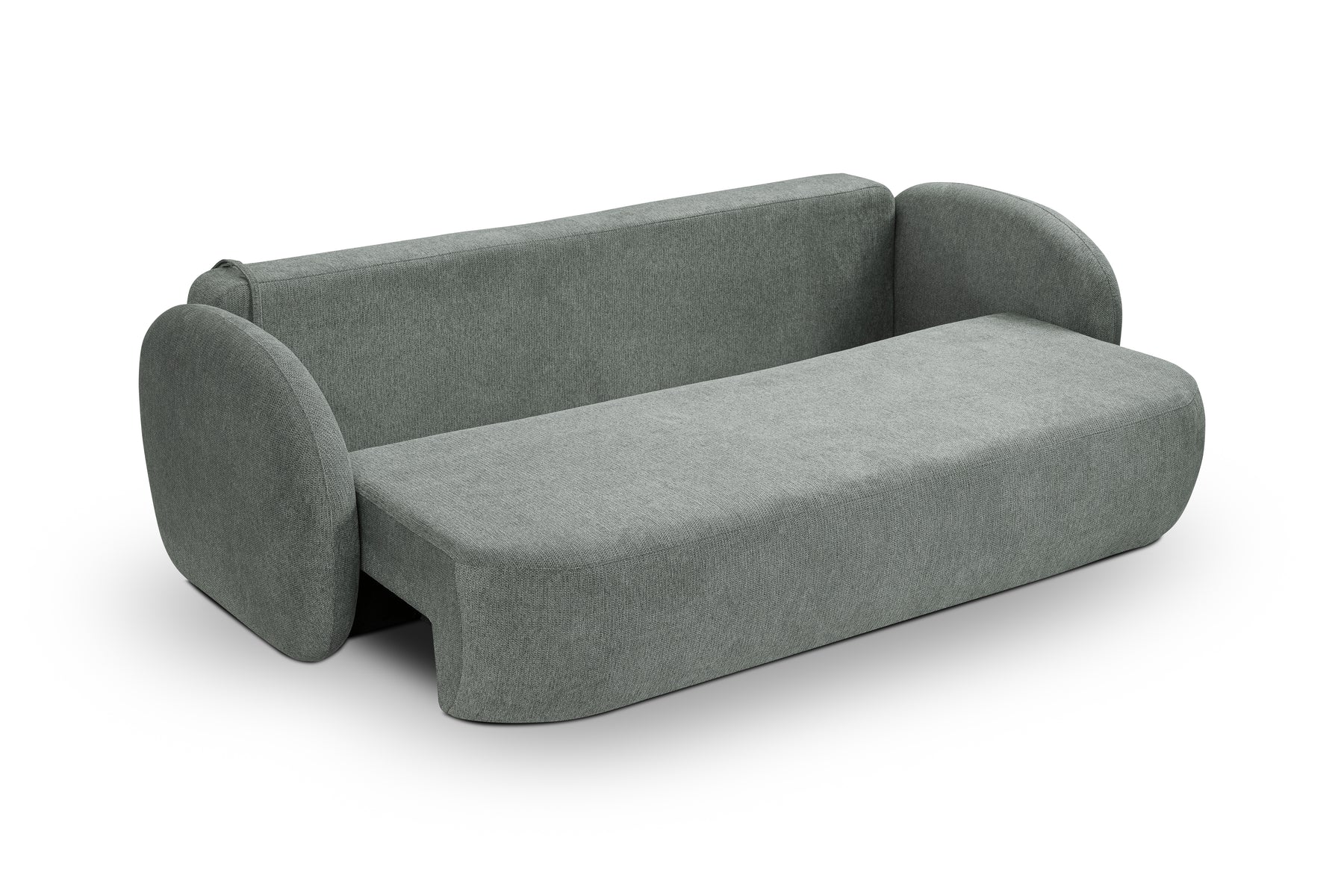 Divano letto in tessuto cinigliato grigio Madrid 238x142 cm