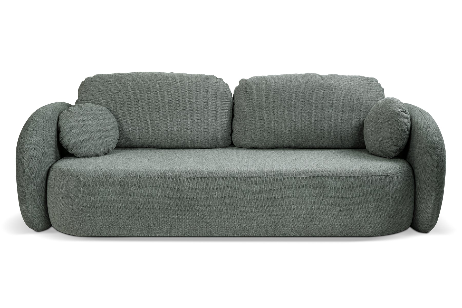 Divano letto in tessuto cinigliato grigio Madrid 238x142 cm