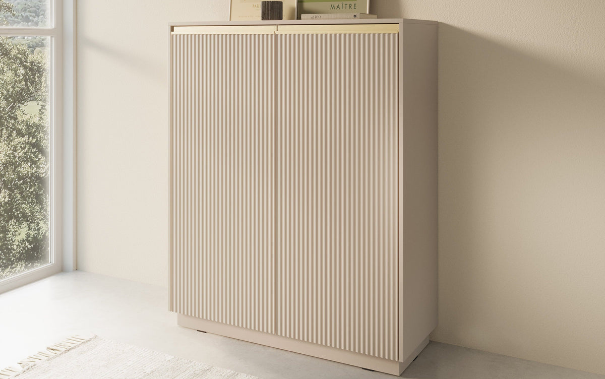 Credenza 2 ante in legno laminato Gold 104x127 cm