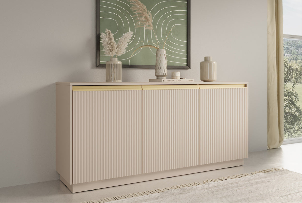 Madia 3 ante in legno laminato Gold 154x72 cm