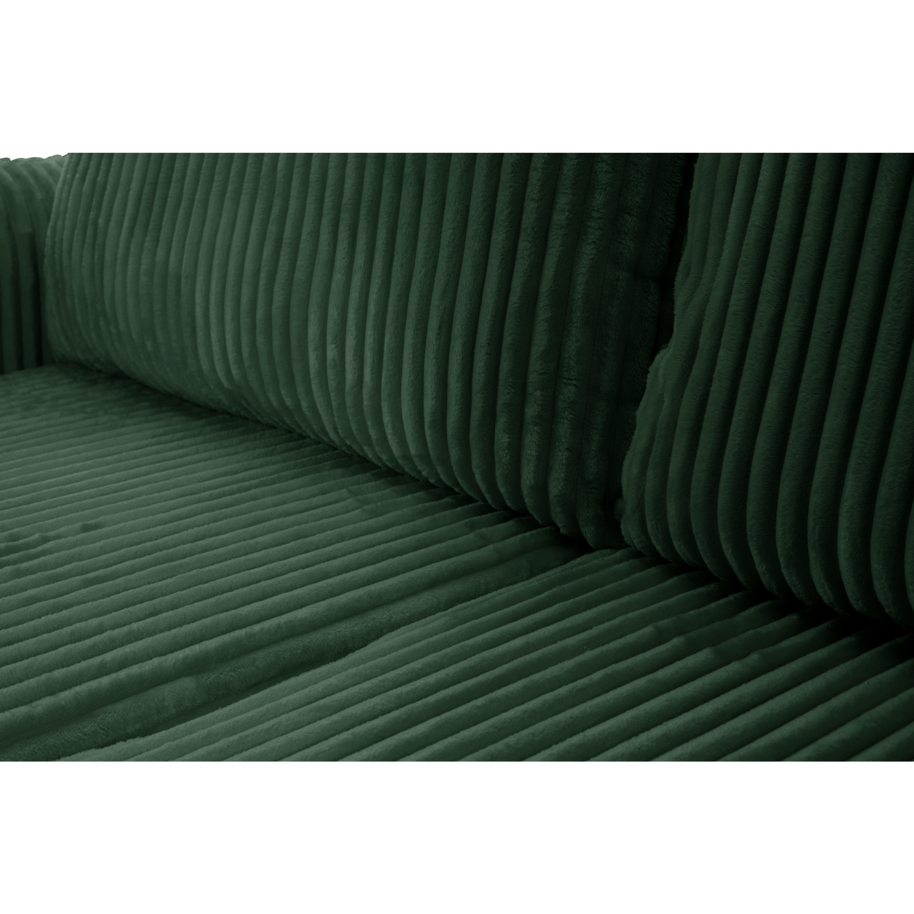 Divano letto angolare in tessuto cannettato Parigi 257x111/177 cm