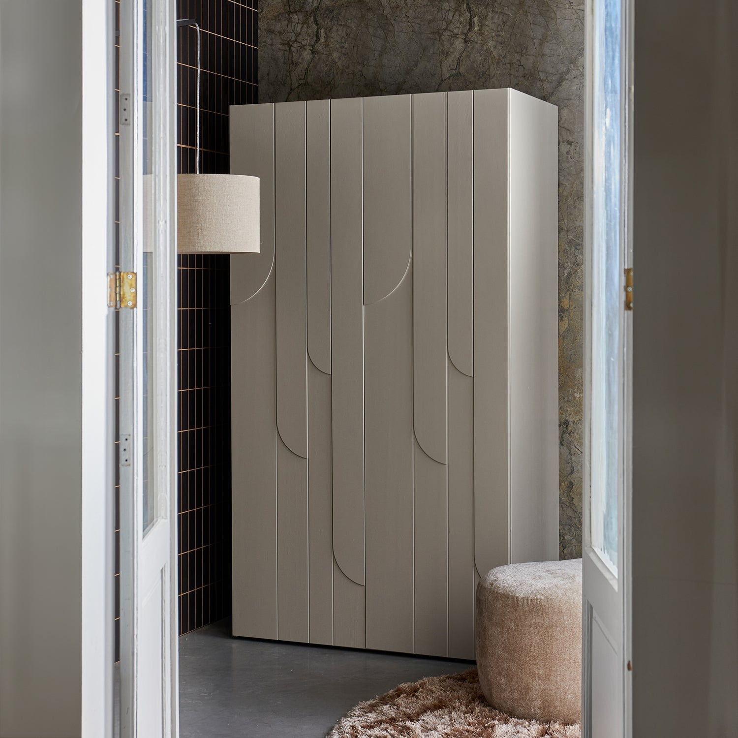 Armadio 2 ante in pino Rain 200x110 cm