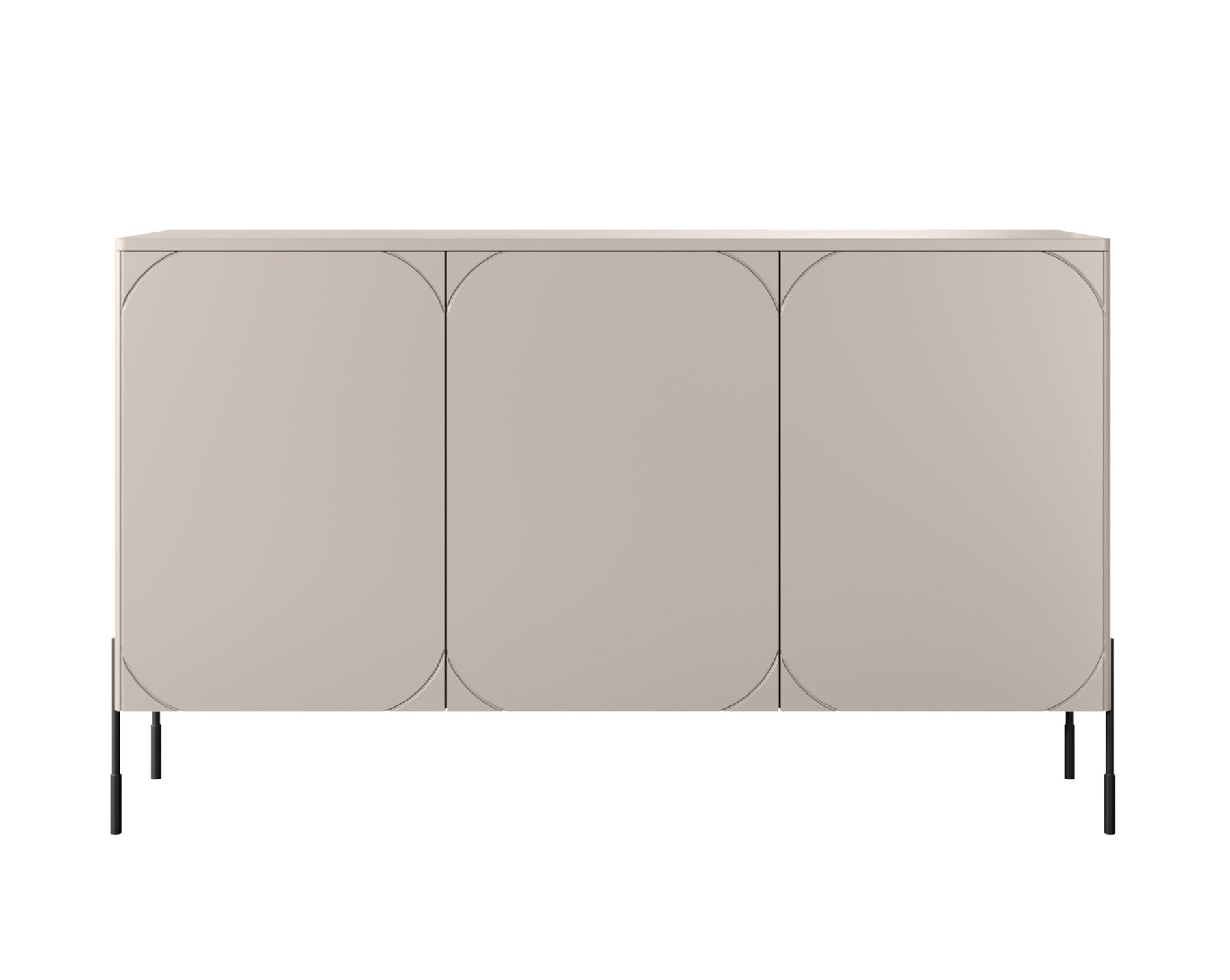 Madia 3 ante cashmere con piede in metallo Sonatia 154x90 cm