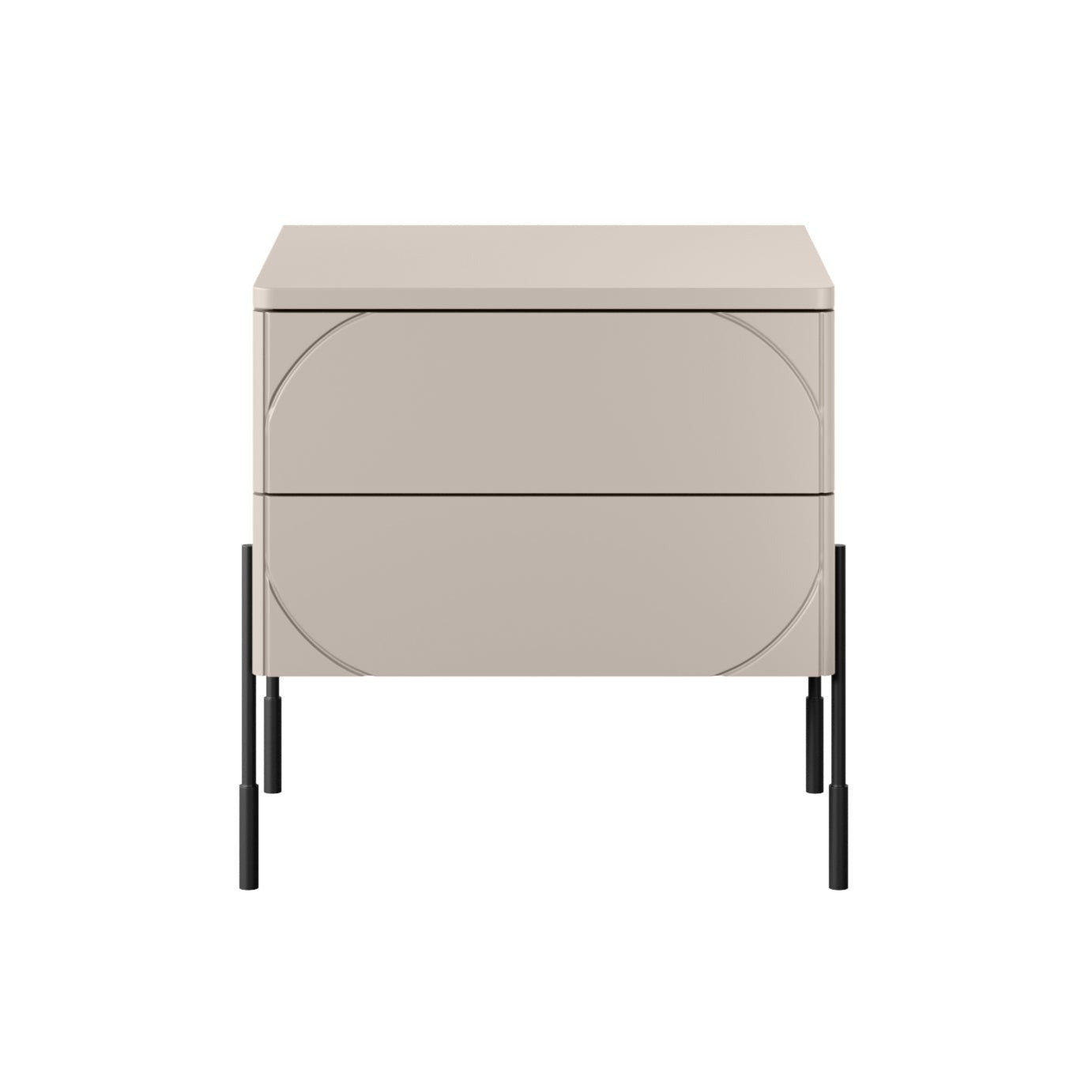 Comodino 2 cassetti cashmere Sonatia 49x55 cm