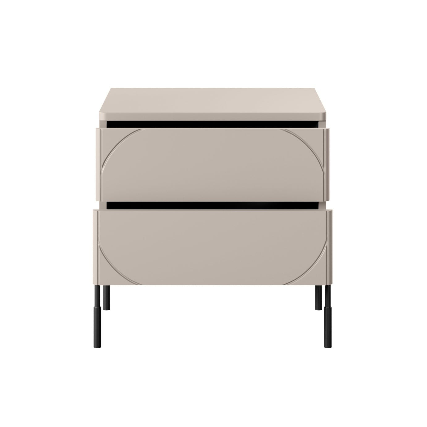 Comodino 2 cassetti cashmere Sonatia 49x55 cm