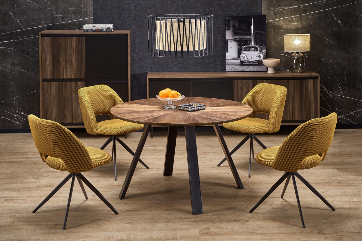 Tavolo tondo per 4/6 persone rovere Leonida 120x74 cm