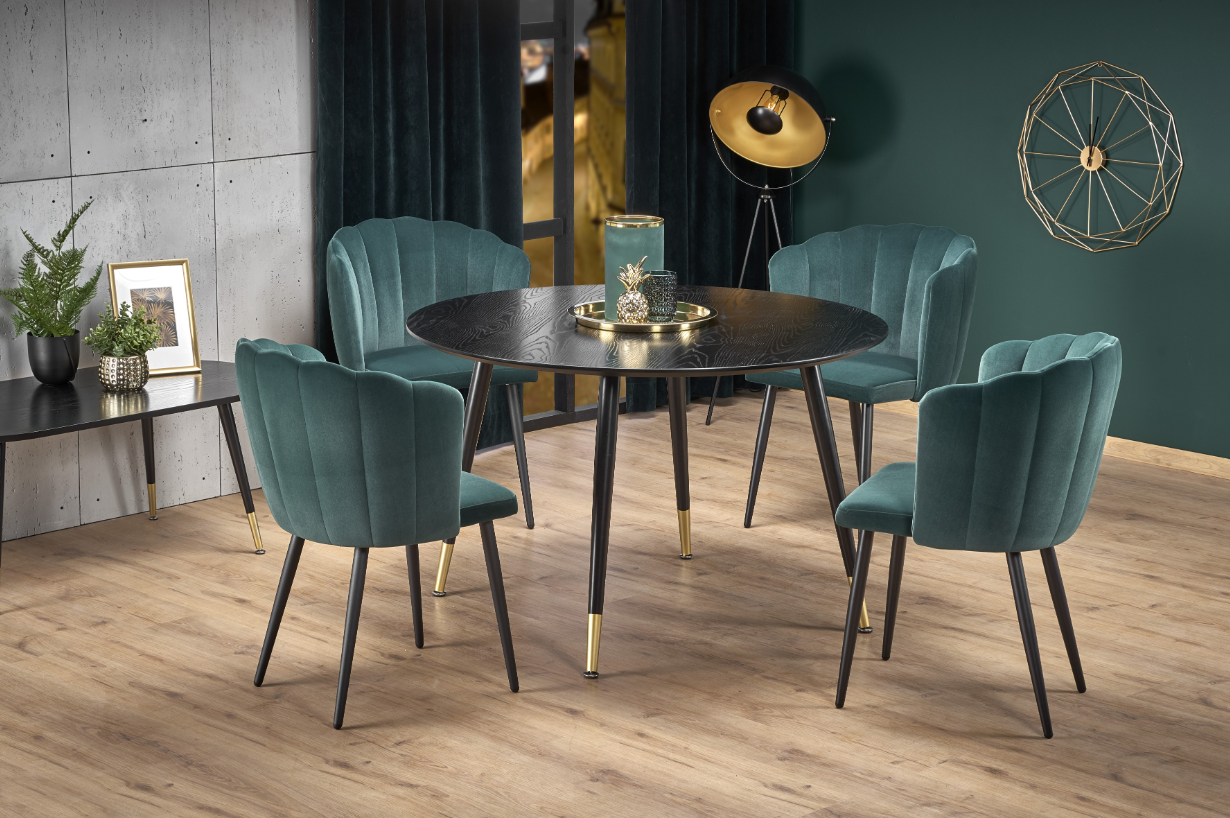 Tavolo tondo per 4 persone nero Argo 120x75 cm