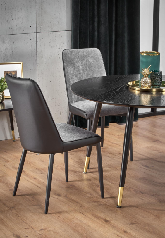 Tavolo tondo per 4 persone nero Argo 120x75 cm