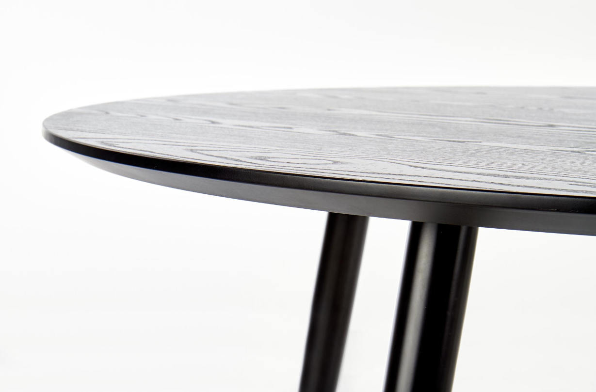 Tavolo tondo per 4 persone nero Argo 120x75 cm