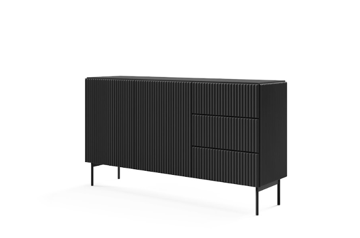 Madia 2 ante 3 cassetti con piede in metallo Neva 147x81 cm