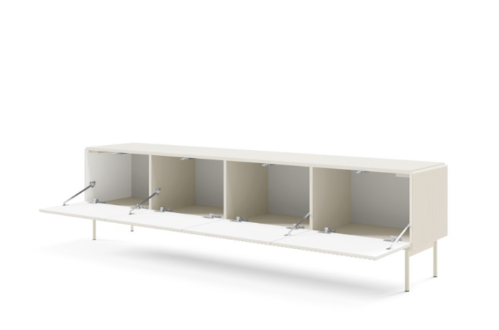 Mobile TV 4 ante con piede in metallo Neva 195x51 cm