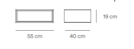 Comodino sospeso 1 cassetto Platt 55x19 cm