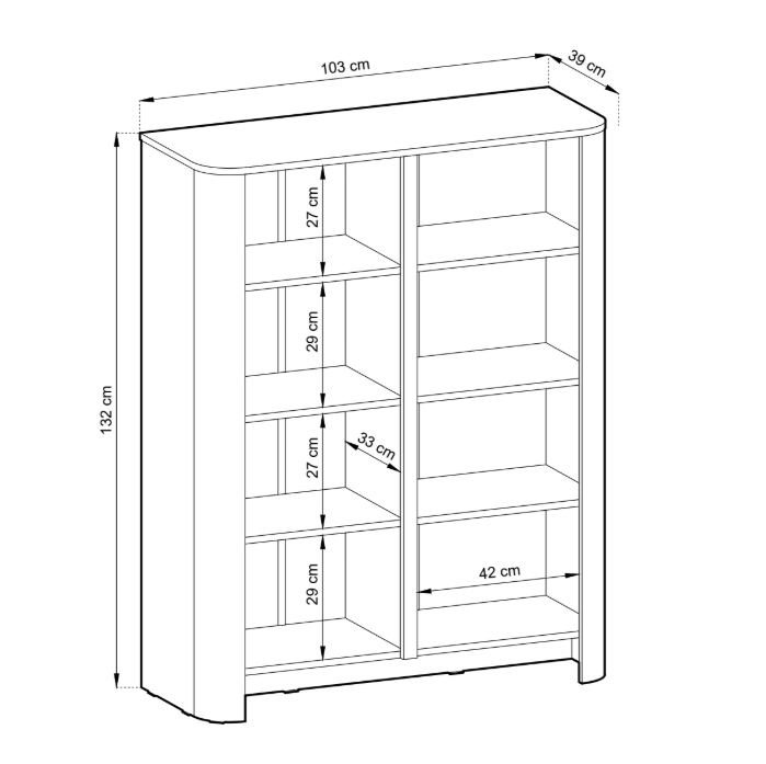Credenza 4 ante Althea 103x132 cm