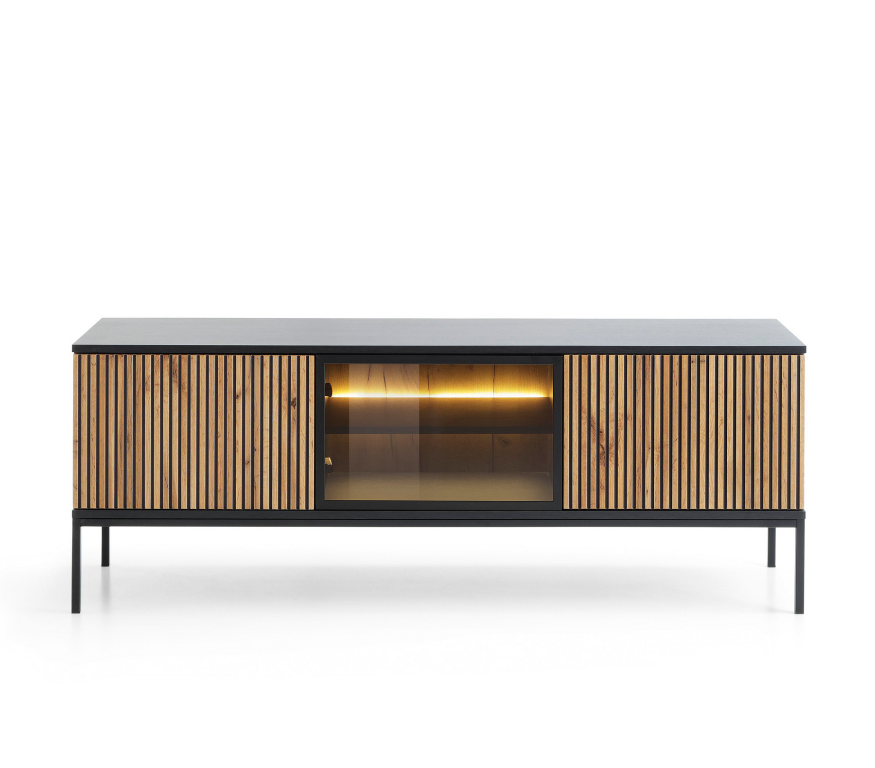 Mobile TV 2 ante con LED integrato Aura 154x56 cm